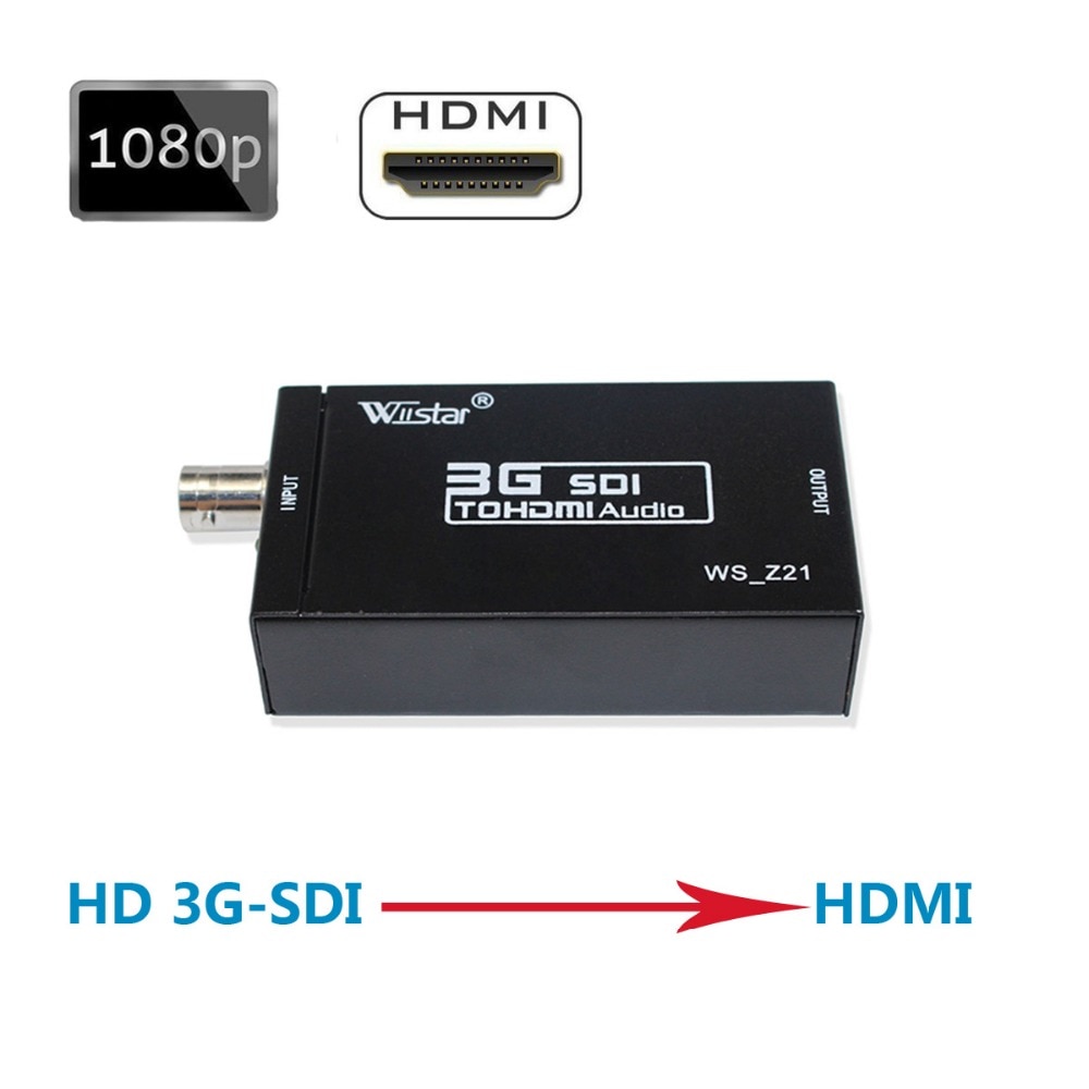 Wiistar SDI to HDMI, 3G-SDI, HD-SDI to HDMI UHD 1080P  ,     